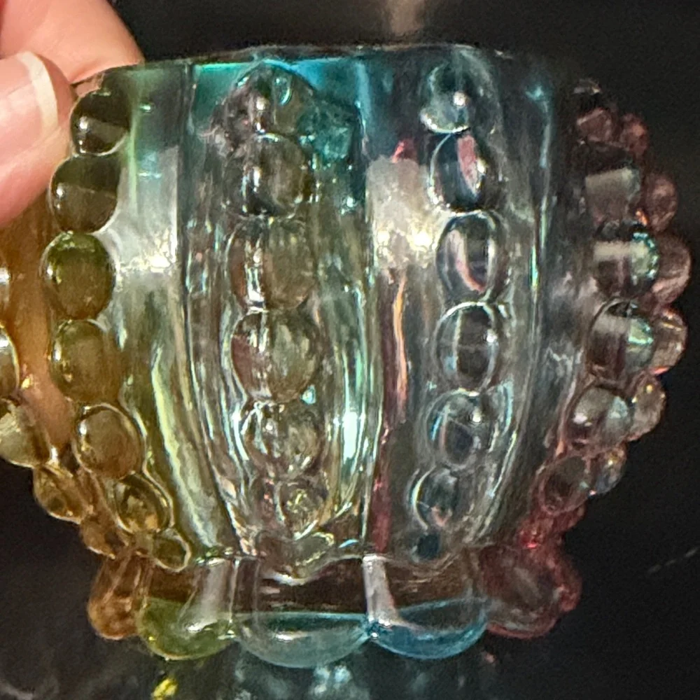 Vintage Carnival Hobnail glass Candy Dish trinket jar - Picture 5 of 16